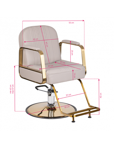 Gabbiano fotel fryzjerski Acri złoto...