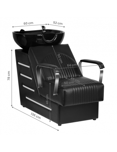 Gabbiano myjnia fryzjerska orlean czarna