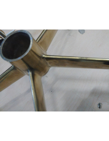 Taboret kosmetyczny H7 złoty biały