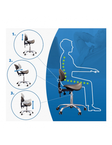 Taboret kosmetyczny 1004 Giovanni czarny