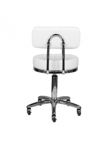 Taboret kosmetyczny AM-877 biały