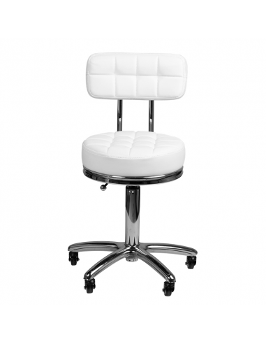 Taboret kosmetyczny AM-877 biały
