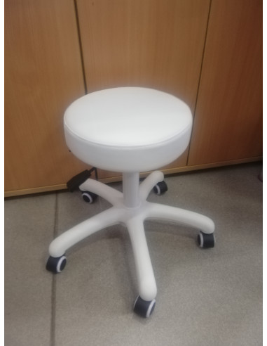 Taboret kosmetyczny AM-303-2 biały