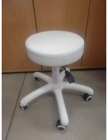 Taboret kosmetyczny AM-303-2 biały