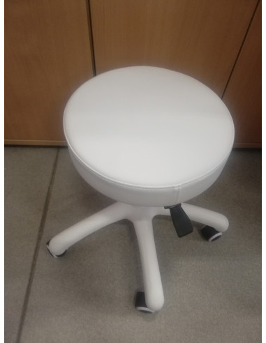 Taboret kosmetyczny AM-303-2 biały