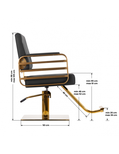 Gabbiano fotel fryzjerski Avila złoto...
