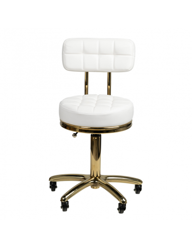 Taboret kosmetyczny Gold AM-961 biały Taboret kosmetyczny Gold AM-961 biały