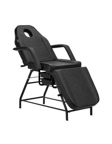 Fotel kosmetyczny 557A z kuwetami czarny