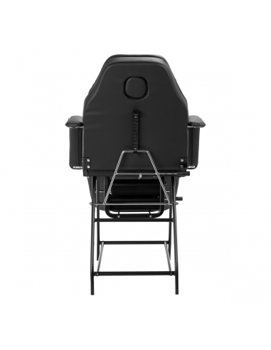 Fotel kosmetyczny 557A z kuwetami czarny