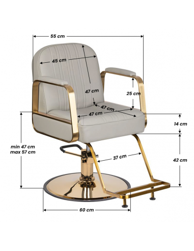Gabbiano fotel fryzjerski Acri złoto...