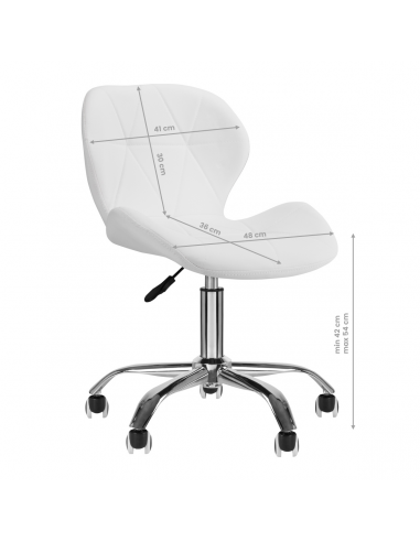 Taboret kosmetyczny QS-06 biały