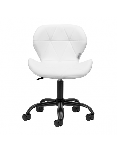 Taboret kosmetyczny QS-06B czarno biały