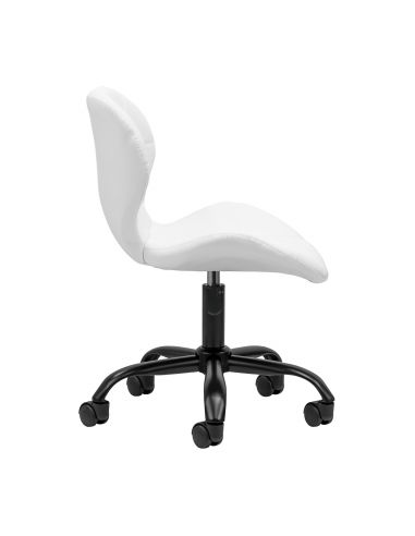 Taboret kosmetyczny QS-06B czarno biały