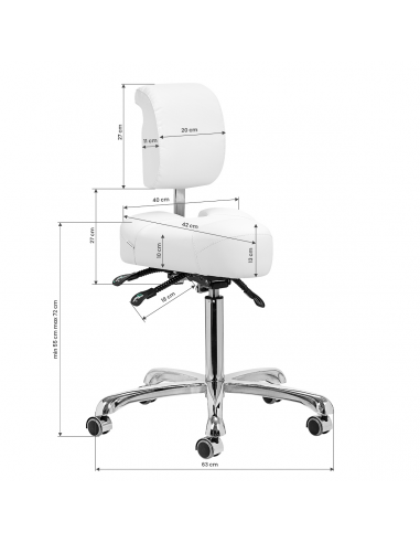 Taboret podologiczny 1005 Giovanni biały