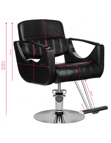 Hair System fotel fryzjerski HS52 czarny