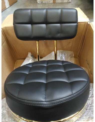 Taboret kosmetyczny Gold AM-961 czarny