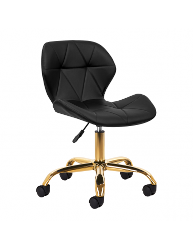 Taboret kosmetyczny QS-06G złoto czarny