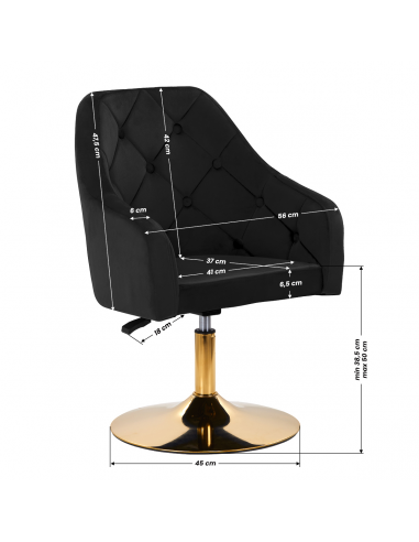 4Rico fotel obrotowy QS-BL14G aksamit...