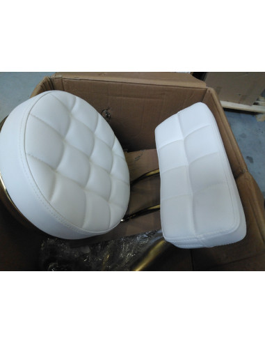 Taboret kosmetyczny Gold AM-961 biały