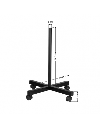 Lampa lupa S4 + statyw czarna