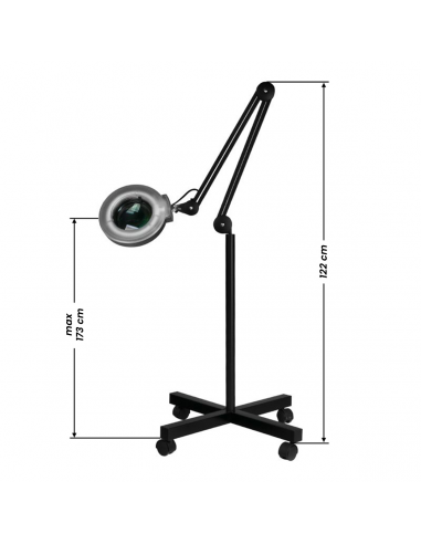 Lampa lupa S4 + statyw czarna