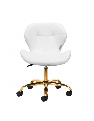 Taboret kosmetyczny QS-06G złoto biały