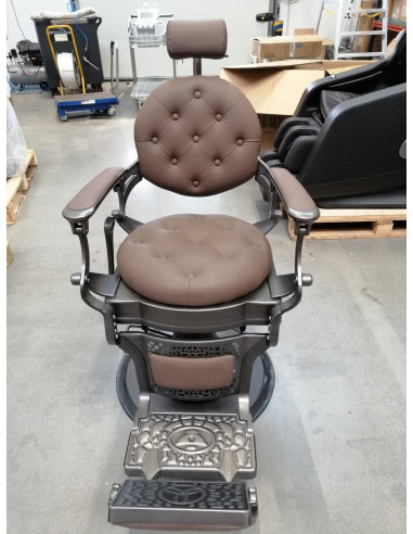 Gabbiano fotel barberski Niccolo brązowy