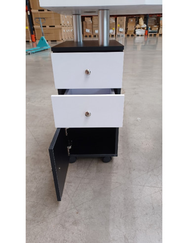 Biurko kosmetyczne 317 biało-czarne z...