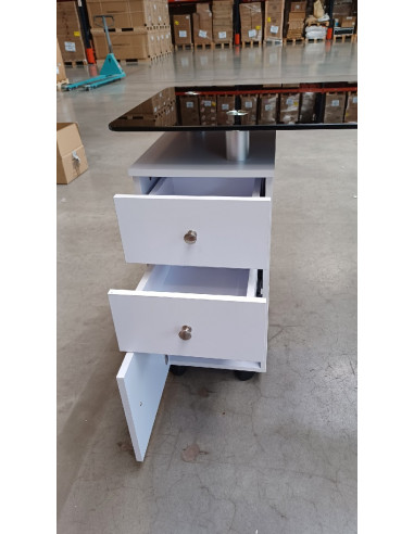 Biurko kosmetyczne 204 biało-czarne