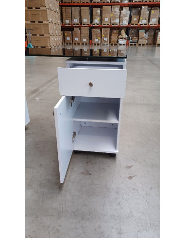 Biurko kosmetyczne 204 biało-czarne