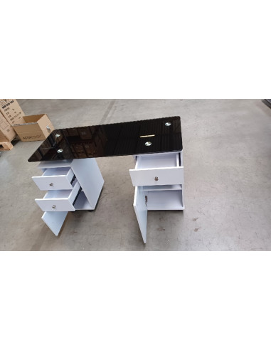 Biurko kosmetyczne 204 biało-czarne