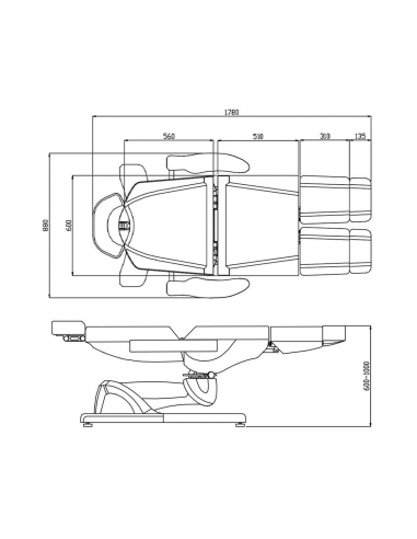 Fotel kosmetyczny elektr. Azzurro...