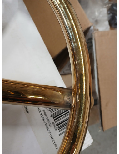 Taboret kosmetyczny 6001-G złoto - biały