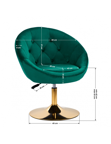 4Rico fotel obrotowy QS-BL12G aksamit...