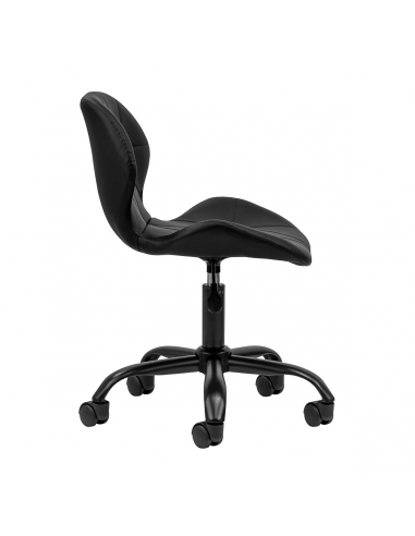 Taboret kosmetyczny QS-06B czarno czarny