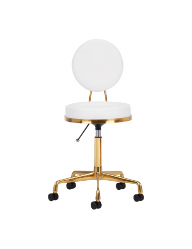 Taboret kosmetyczny H5 złoto biały