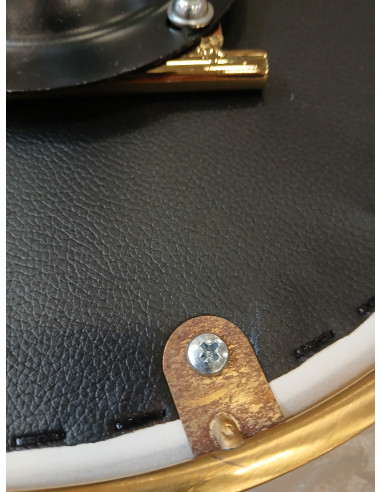 Taboret kosmetyczny H5 złoto biały