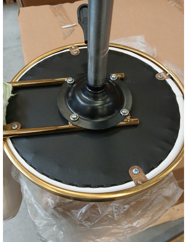 Taboret kosmetyczny H5 złoto biały