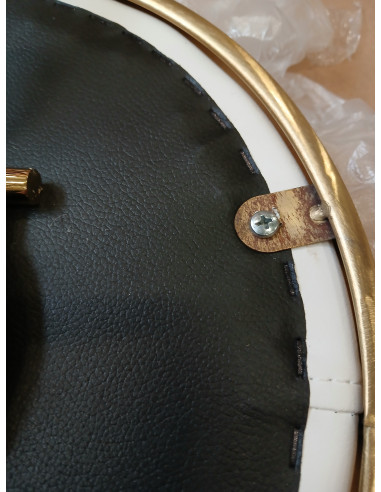 Taboret kosmetyczny H5 złoto biały