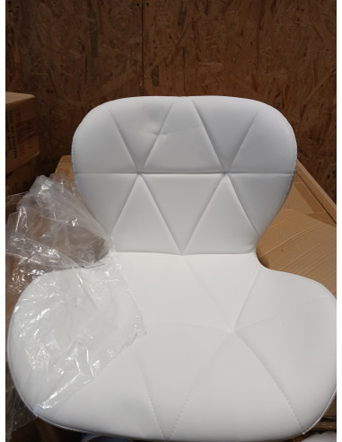 Taboret kosmetyczny QS-06G złoto biały