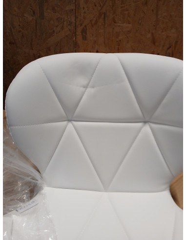 Taboret kosmetyczny QS-06G złoto biały