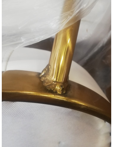 Taboret kosmetyczny Gold AM-830 Biały