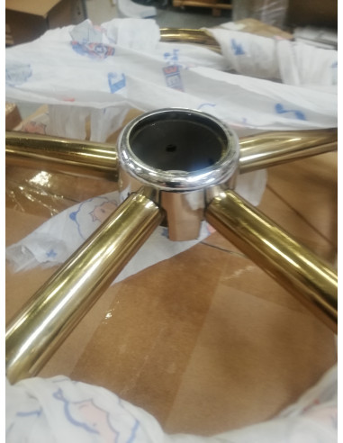 Taboret kosmetyczny Gold AM-830 Biały