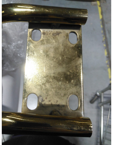 Taboret kosmetyczny 6001-G złoto - biały