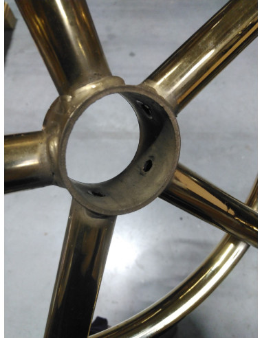 Taboret kosmetyczny 6001-G złoto - biały