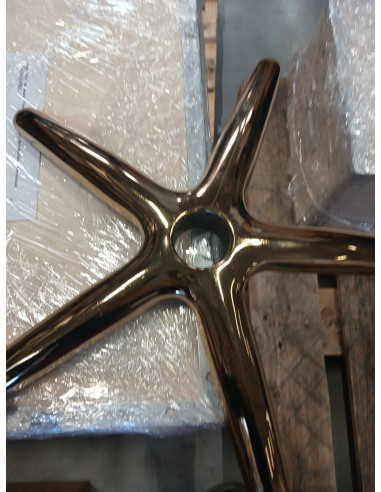 Taboret kosmetyczny Gold AM-961 biały