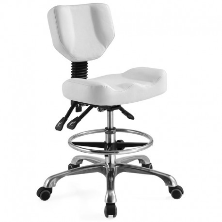 TABORET KOSMETYCZNY HYDRAULICZNY MODEL A-4299 BIAŁY