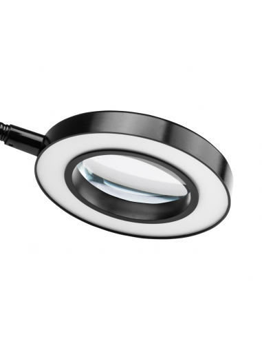 Lampka lupa led snake ring na biurko...