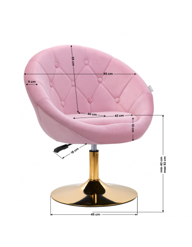 4Rico fotel obrotowy QS-BL12G aksamit...