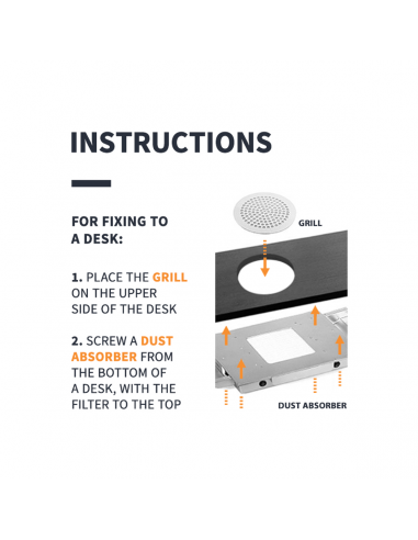 Pochłaniacz pyłu do zabudowy kasetowy...